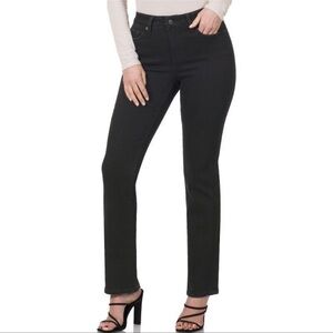 Zenana New MID-RISE STRAIGHT LEG BLACK DENIM JEANS SIZE 9